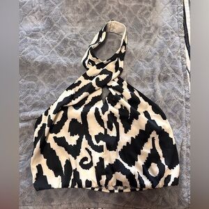 Rachel Zoe Black/White Halter Blouse